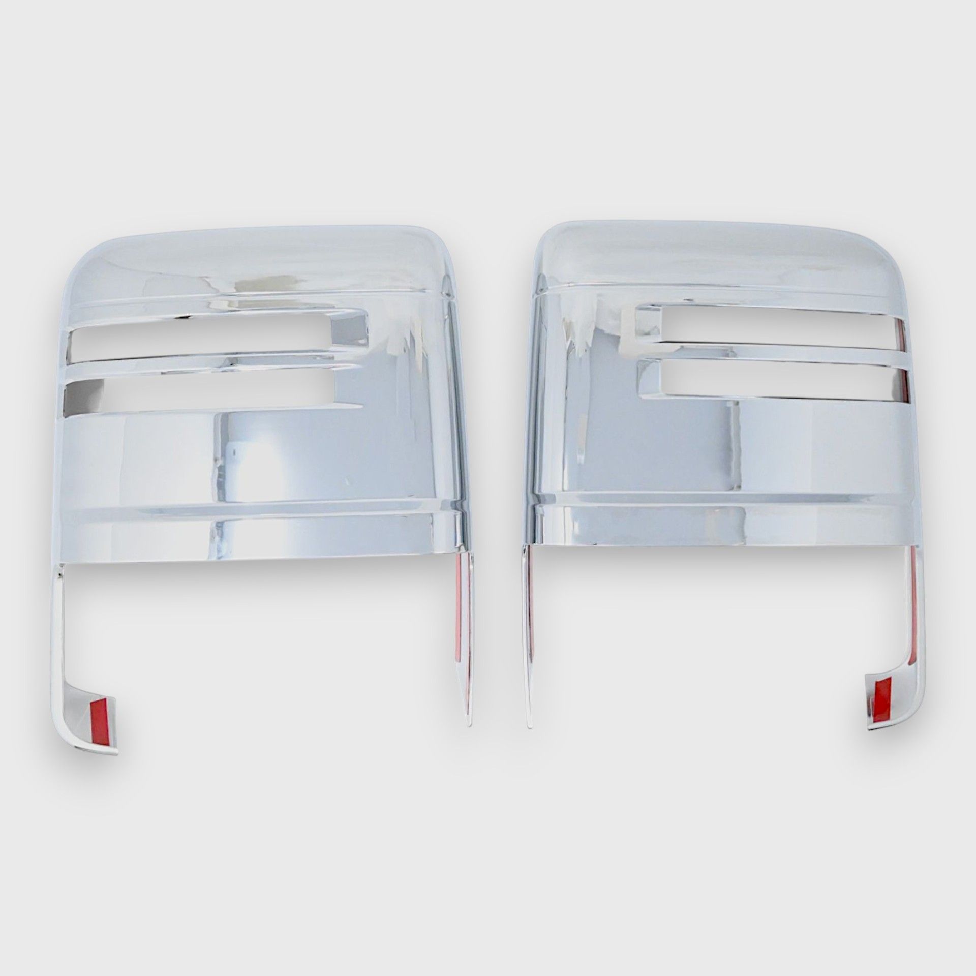 20-26 Chevrolet Silverado 2500 HD/Silverado 3500 HD, 20-26 GMC Sierra 2500 HD/Sierra 3500 HD 2 Piece (With Turn Signal) Full Chrome Tape-on Mirror Cover