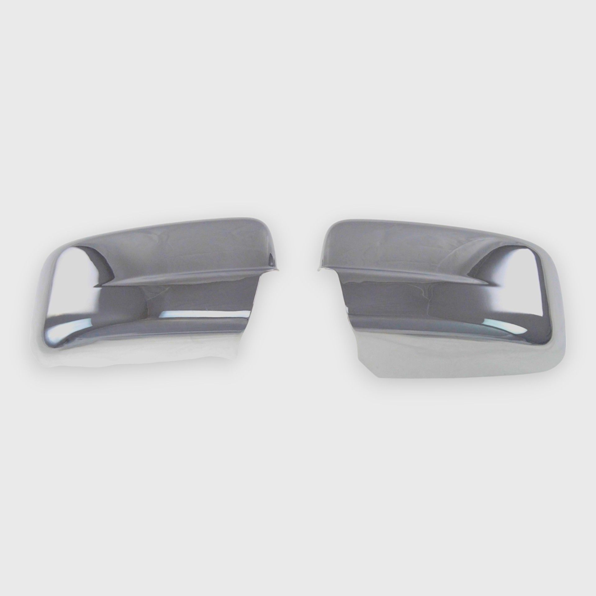 09-10 Dodge Ram 1500, 11-18 Ram 1500, 19-24 Ram 1500 Classic 2 Piece No Turn Signal Full Chrome Tape-on Mirror Cover