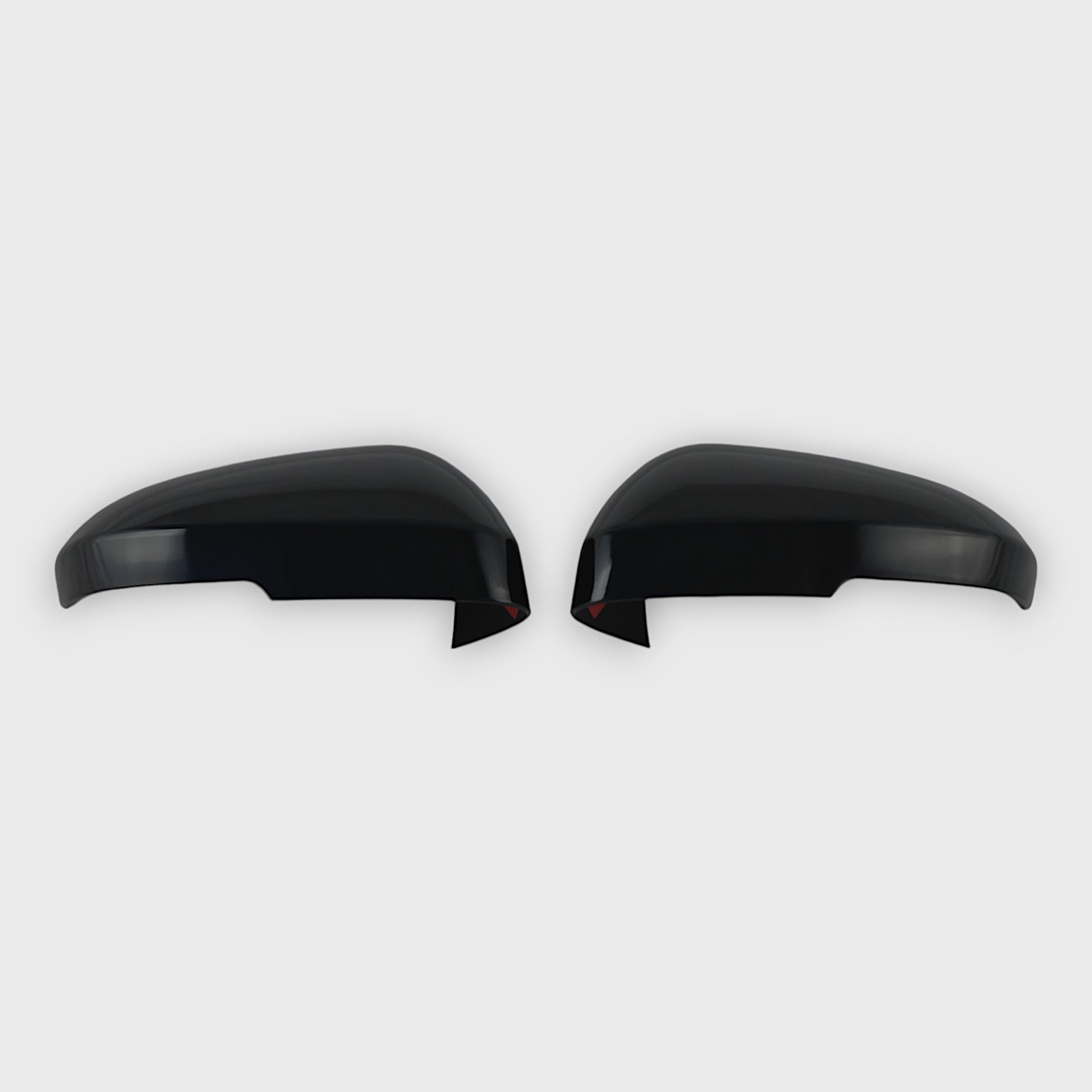 21-24 Nissan Rogue, 2025 Nissan Kicks, 22-24 Mitsubishi Outlander, 22-25 Mitsubishi Outlander PHEV 2 Piece With Turn Signal Top Gloss Black Tape-on Mirror Cover