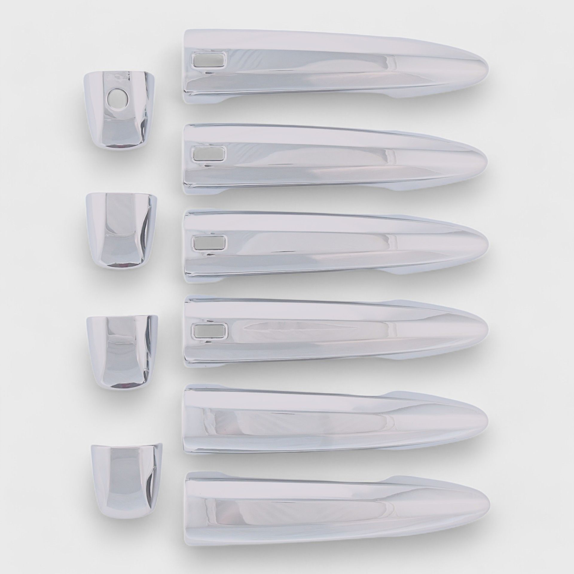 19-25 Nissan Altima, 20-25 Nissan Sentra, 21-25 Nissan Rogue, 22-25 Nissan Pathfinder, 23-25 Nissan ARIYA W/ Smart Key 10 Piece Chrome Snap-on W/Tape Patented Door Handle Cover