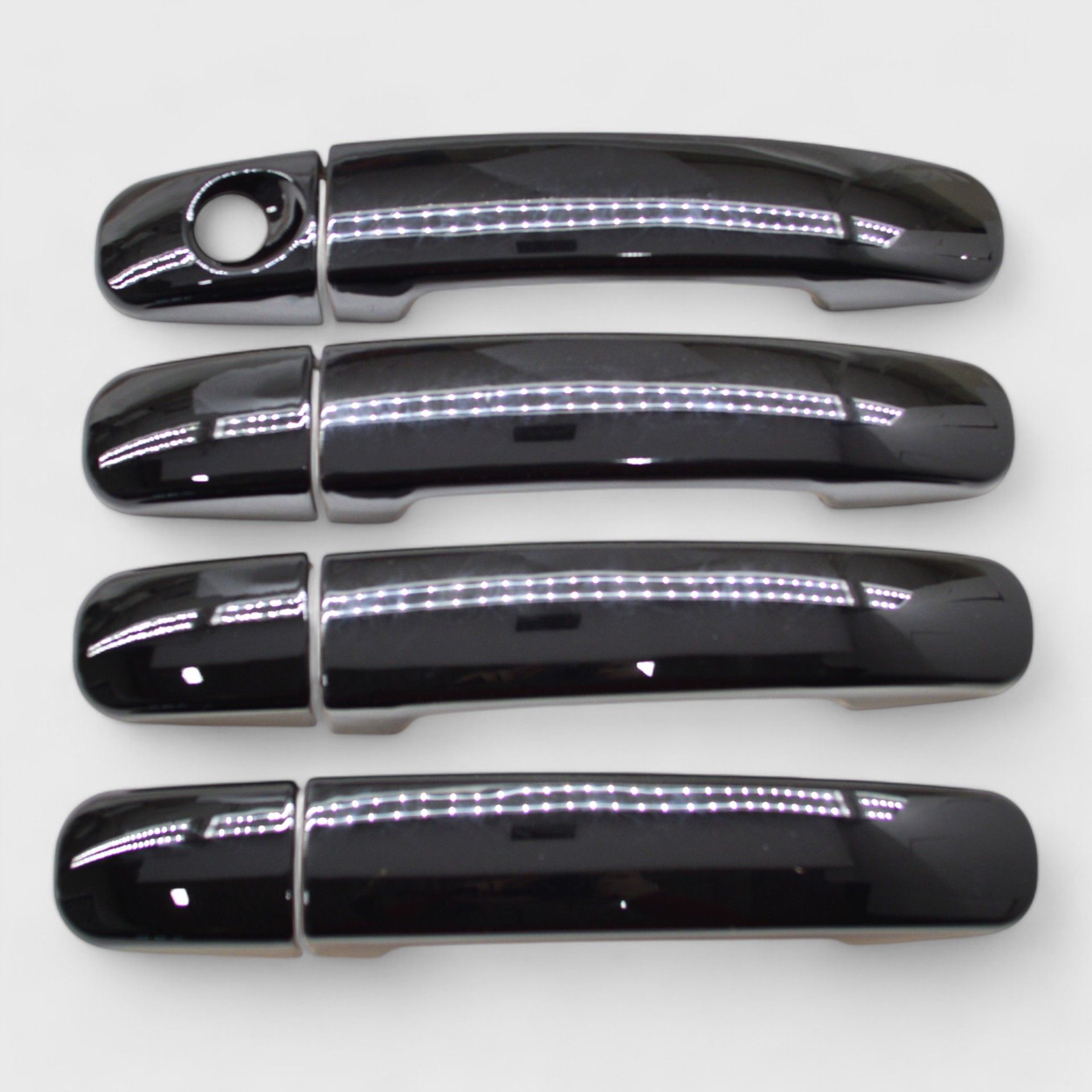 19-23 Ford Ranger No Smart Key 8 Piece Gloss Black Snap-on W/Tape Patented Door Handle Cover
