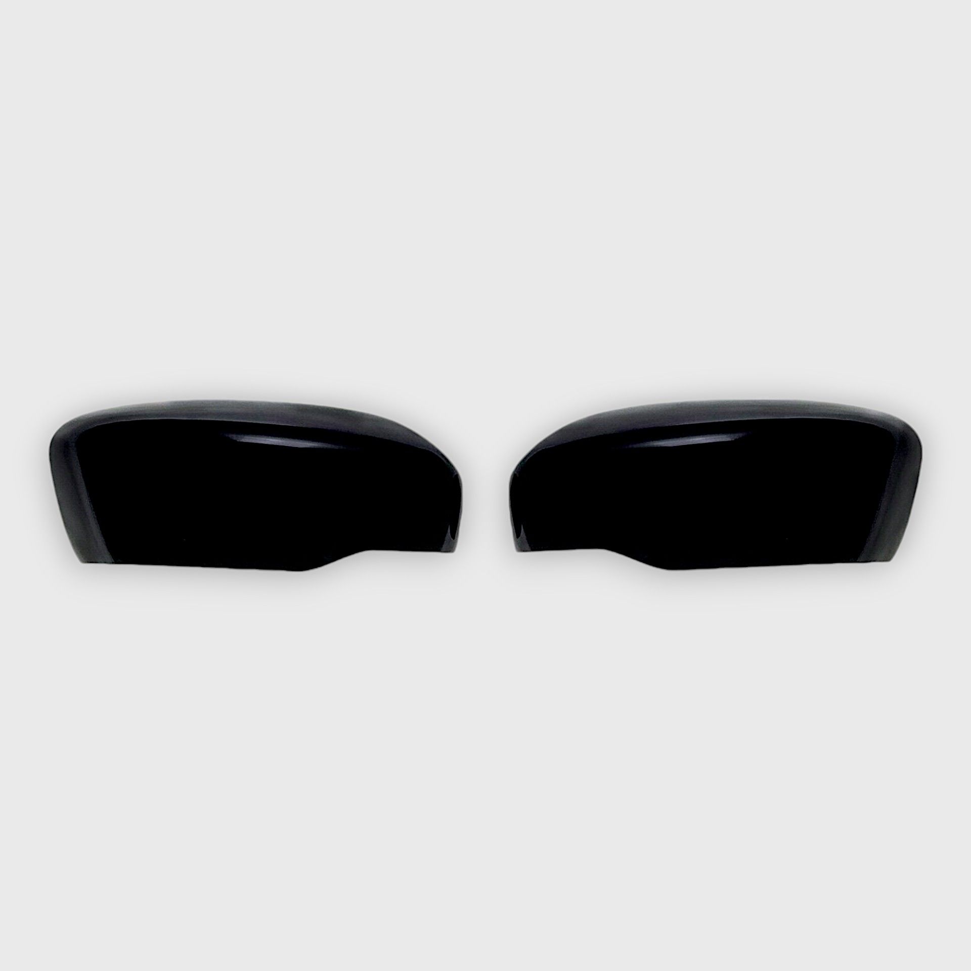14-20 Nissan Rogue, 17-22 Nissan Rogue Sport, 22-26 Nissan Frontier 2 Piece No Turn Signal Top Gloss Black Tape-on Mirror Cover