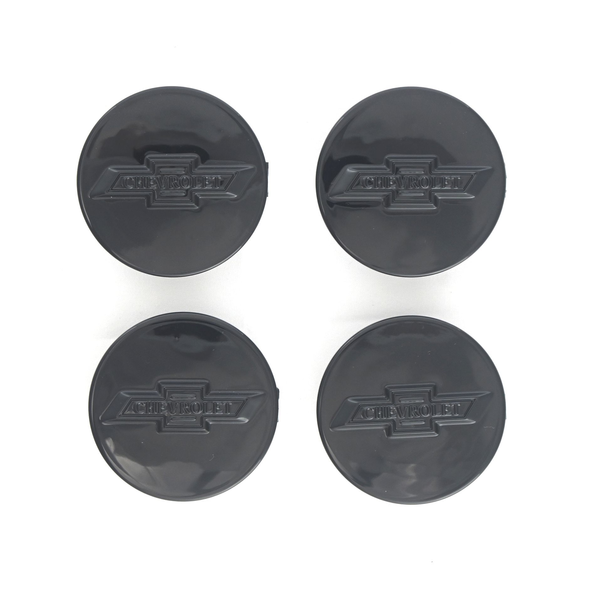 10-17 Chevrolet Equinox, 15-26 Chevrolet Colorado, 18-26 Chevrolet Traverse, 19-26 Chevrolet Blazer, 24-26 Chevrolet Trailblazer 4 Piece Gloss Black Replacement Officially Licensed Chevrolet Wheel Cap Set