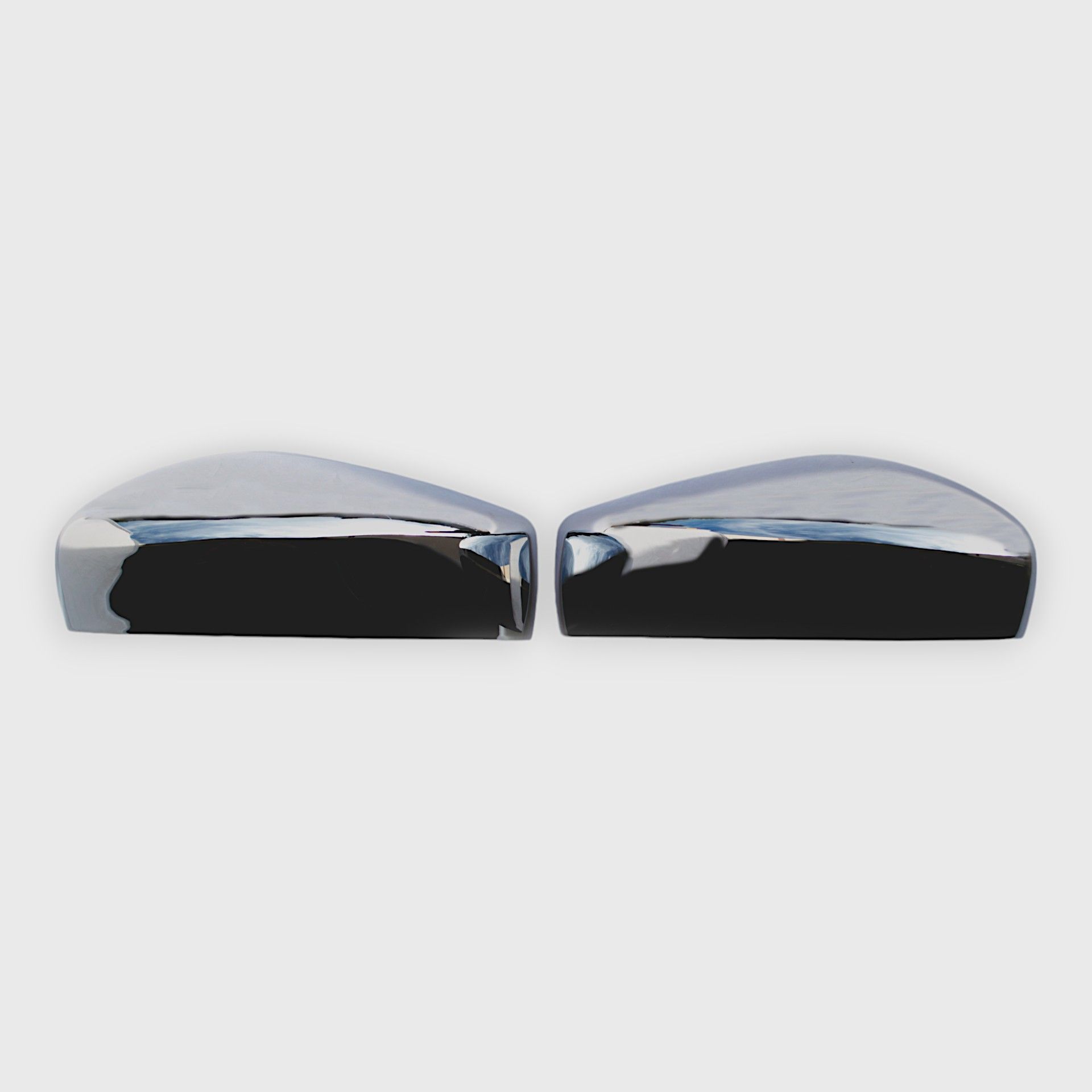 16-25 Nissan Versa, 17-24 Nissan Kicks, 18-24 Nissan LEAF 2 Piece No Turn Signal Top Chrome Tape-on Mirror Cover