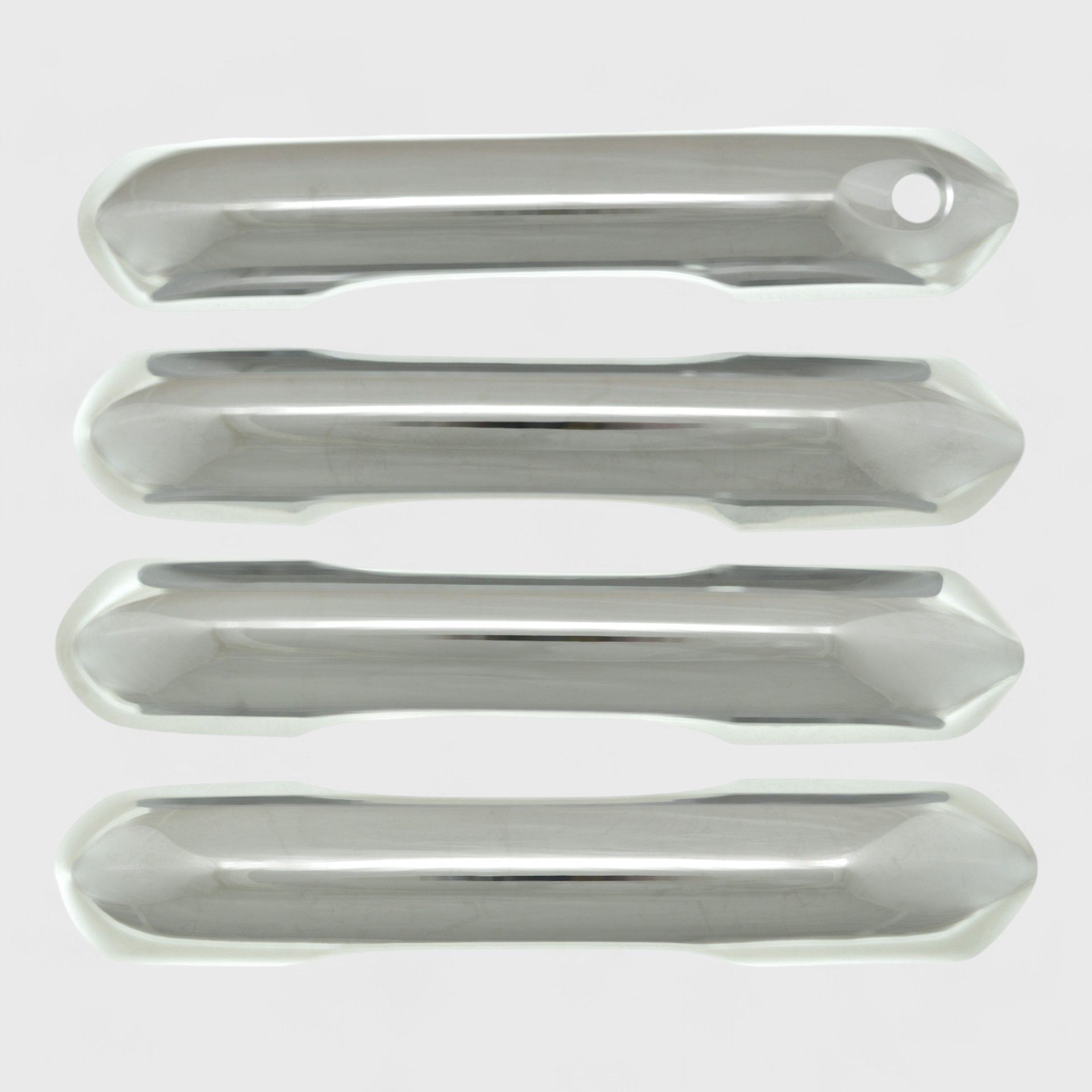 20-26 Ford Explorer Works over Keyless Sensors 4 Piece Chrome Snap-on W/Tape Patented Door Handle Cover