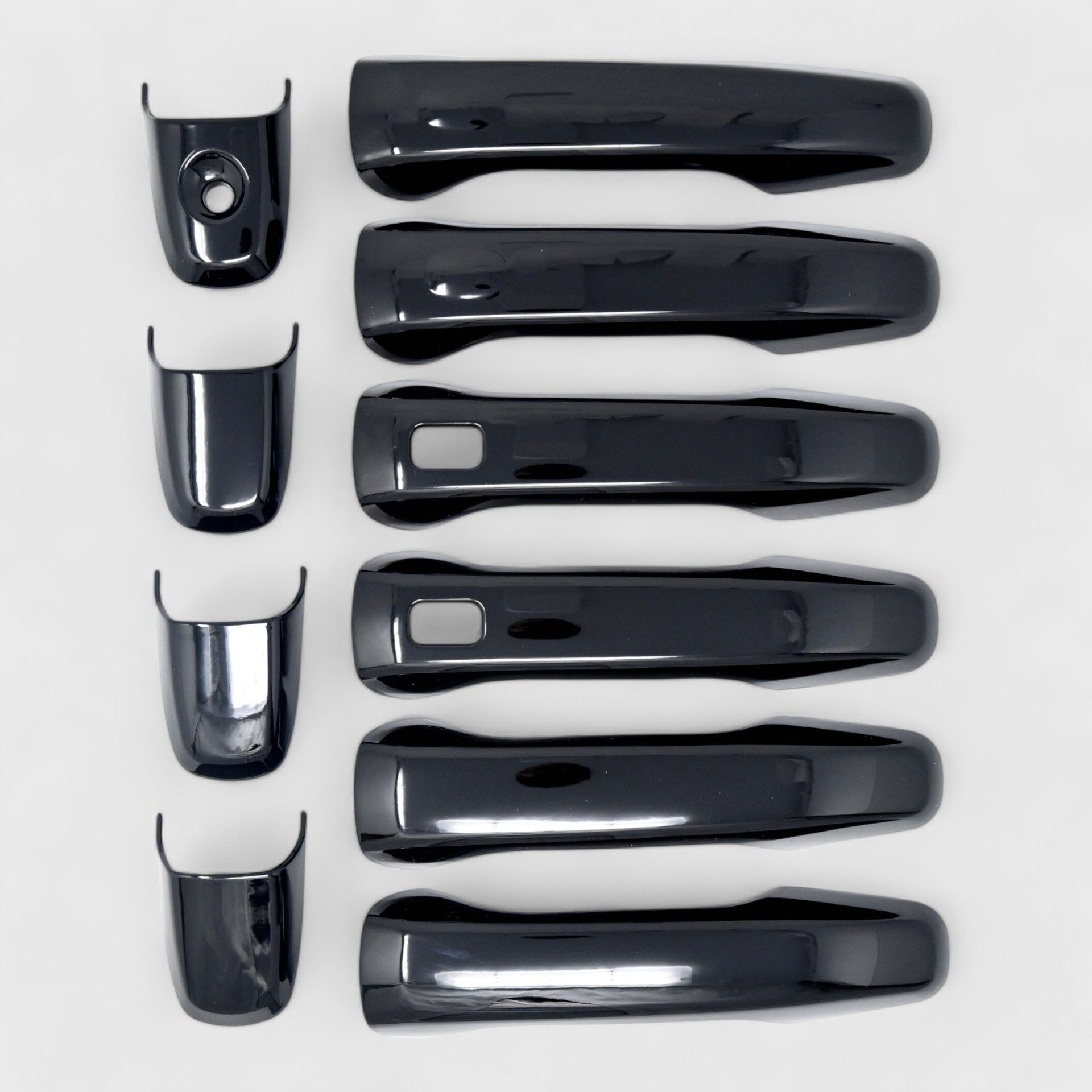 11-19 Ford Explorer, 12-14 Ford Edge W/ Push Smart key or Keyless sensor 10 Piece Gloss Black Snap-on W/Tape Patented Door Handle Cover