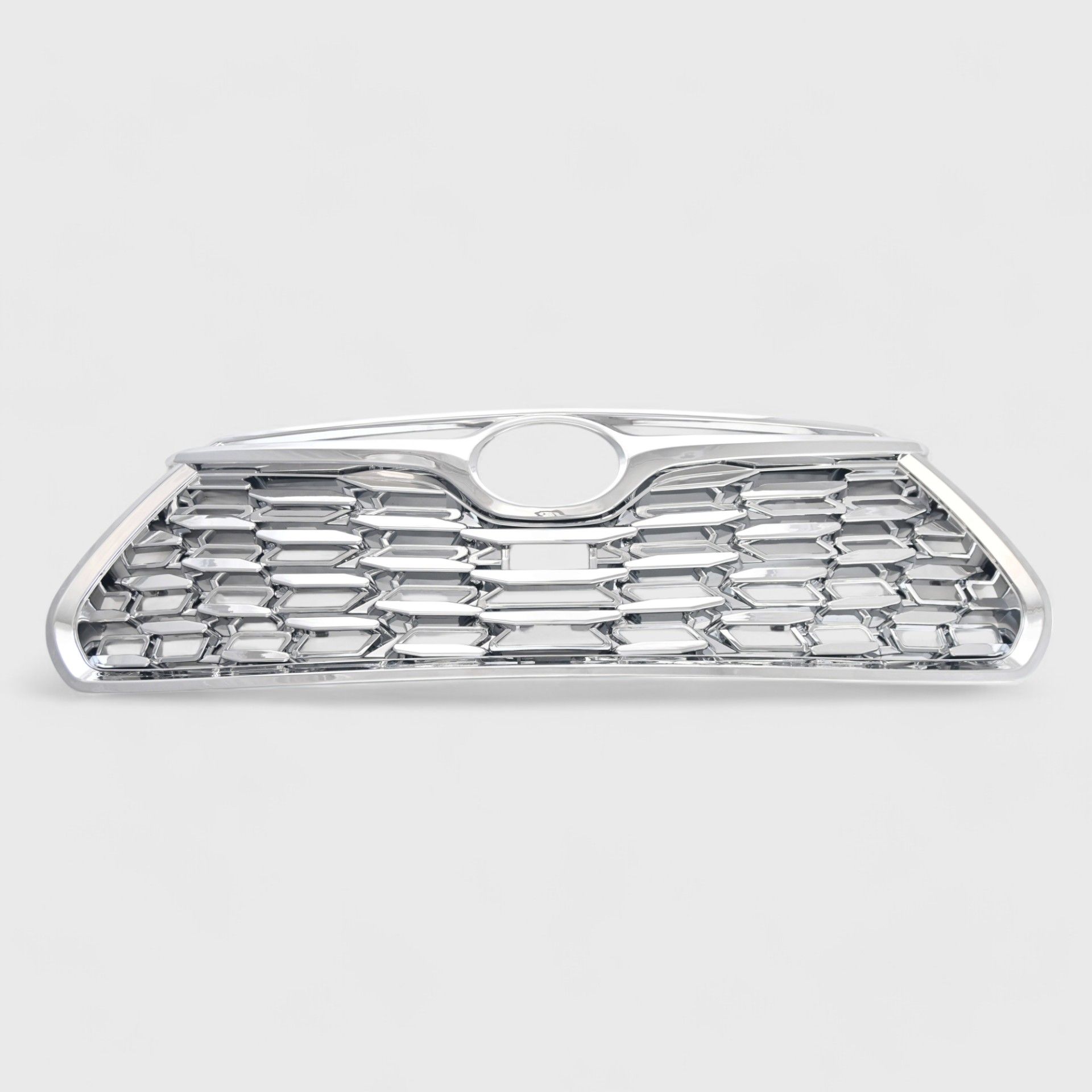 20-26 Toyota Highlander Does not fit XSE Fits grille W/ or W/O Camera 1 Piece Chrome Snap-on W/Tape Grille Overlay