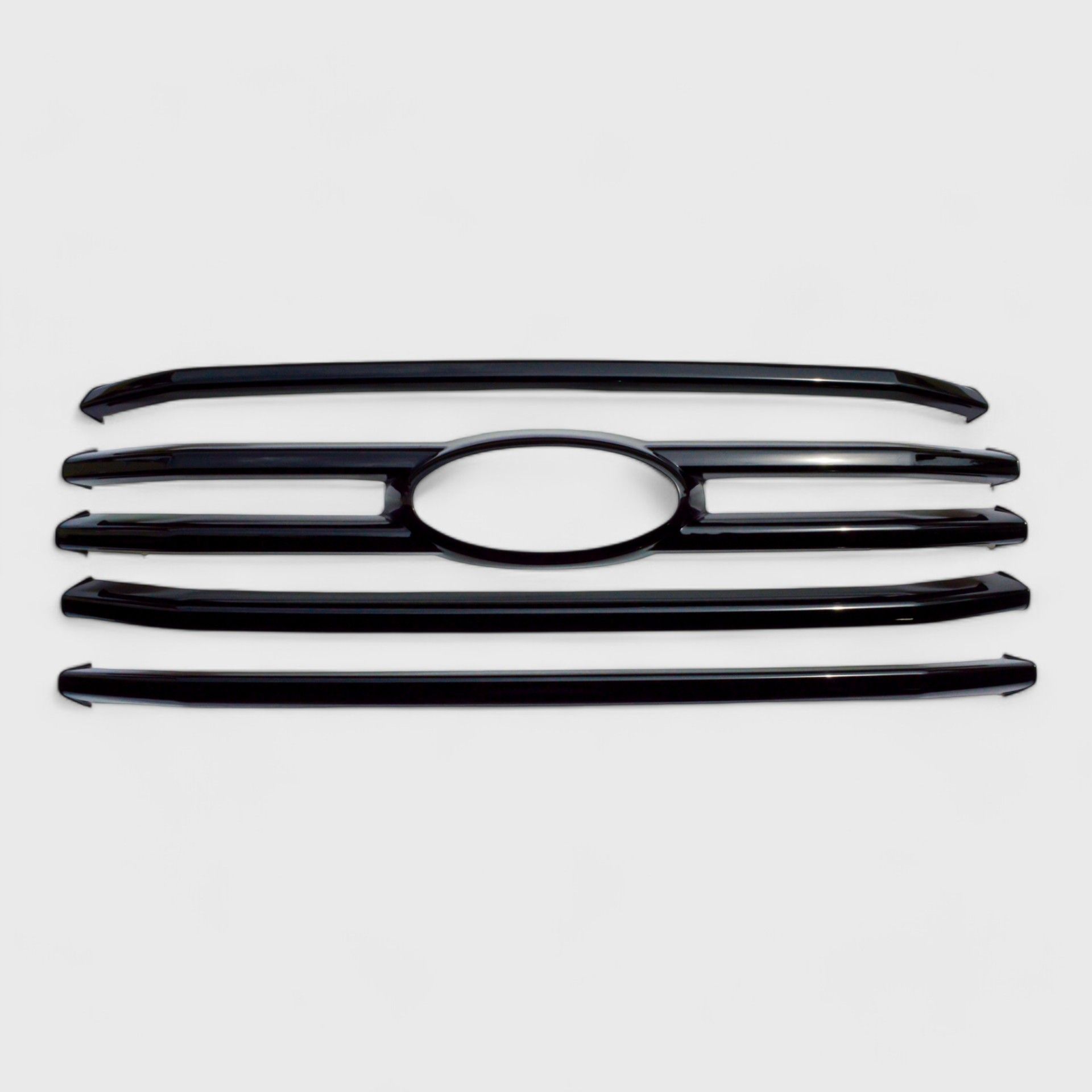 15-17 Ford F-150 XLT 4 Piece Gloss Black Tape-on Grille Overlay