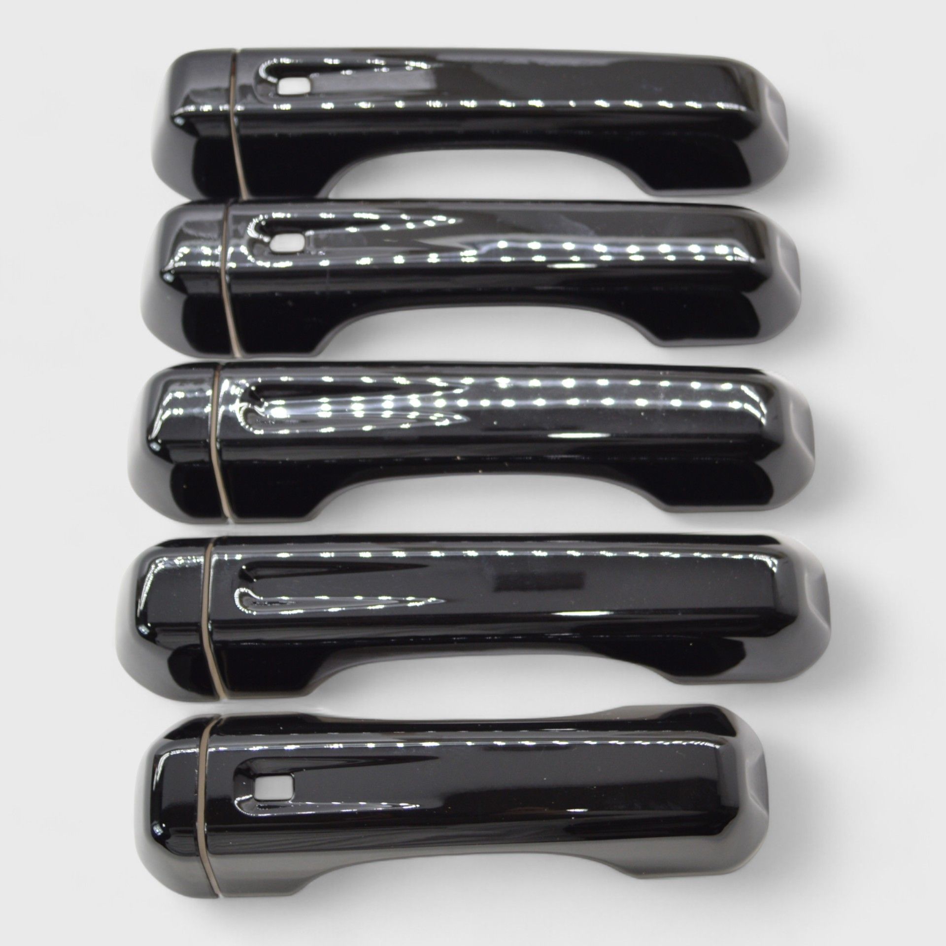 18-26 Jeep Wrangler, 20-25 Jeep Gladiator W/ Smart Key 10 Piece Gloss Black Snap-on W/Tape Patented Door Handle Cover