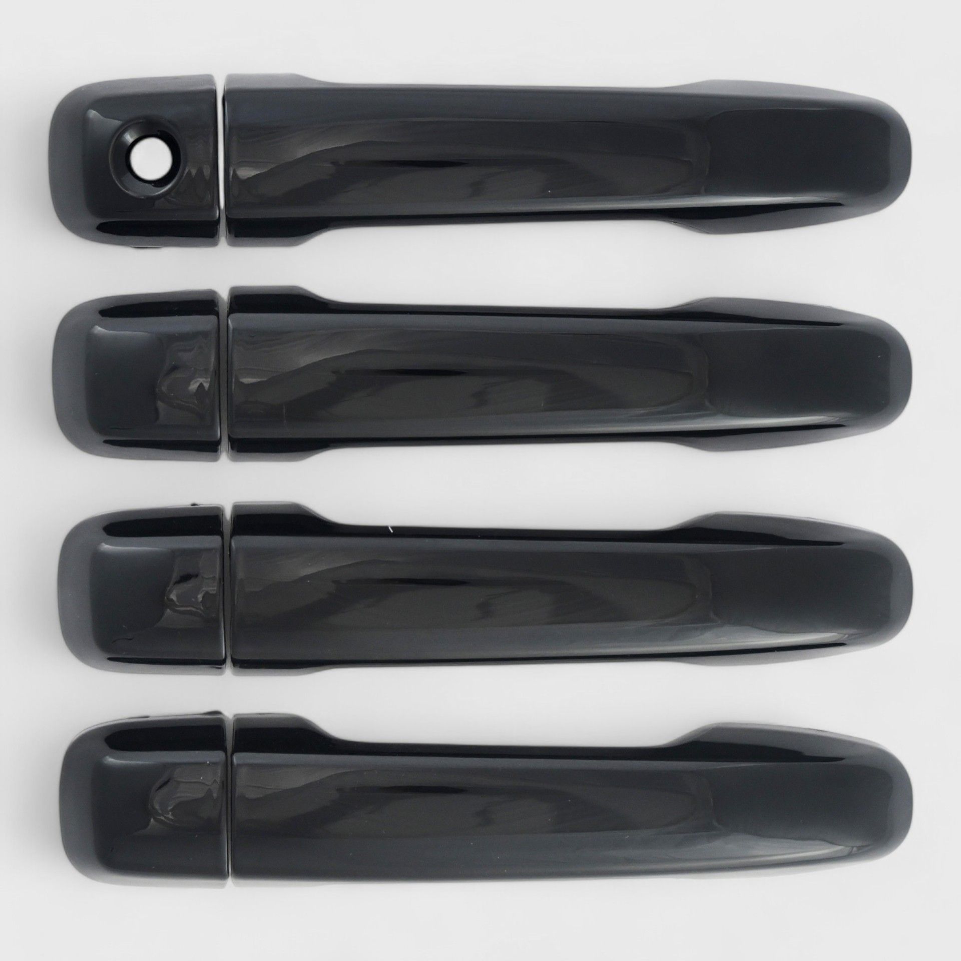 10-24 Toyota 4Runner Does not fit Limited Works over Keyless Sensors 8 Piece Gloss Black Snap-on W/Tape Patented Door Handle Cover