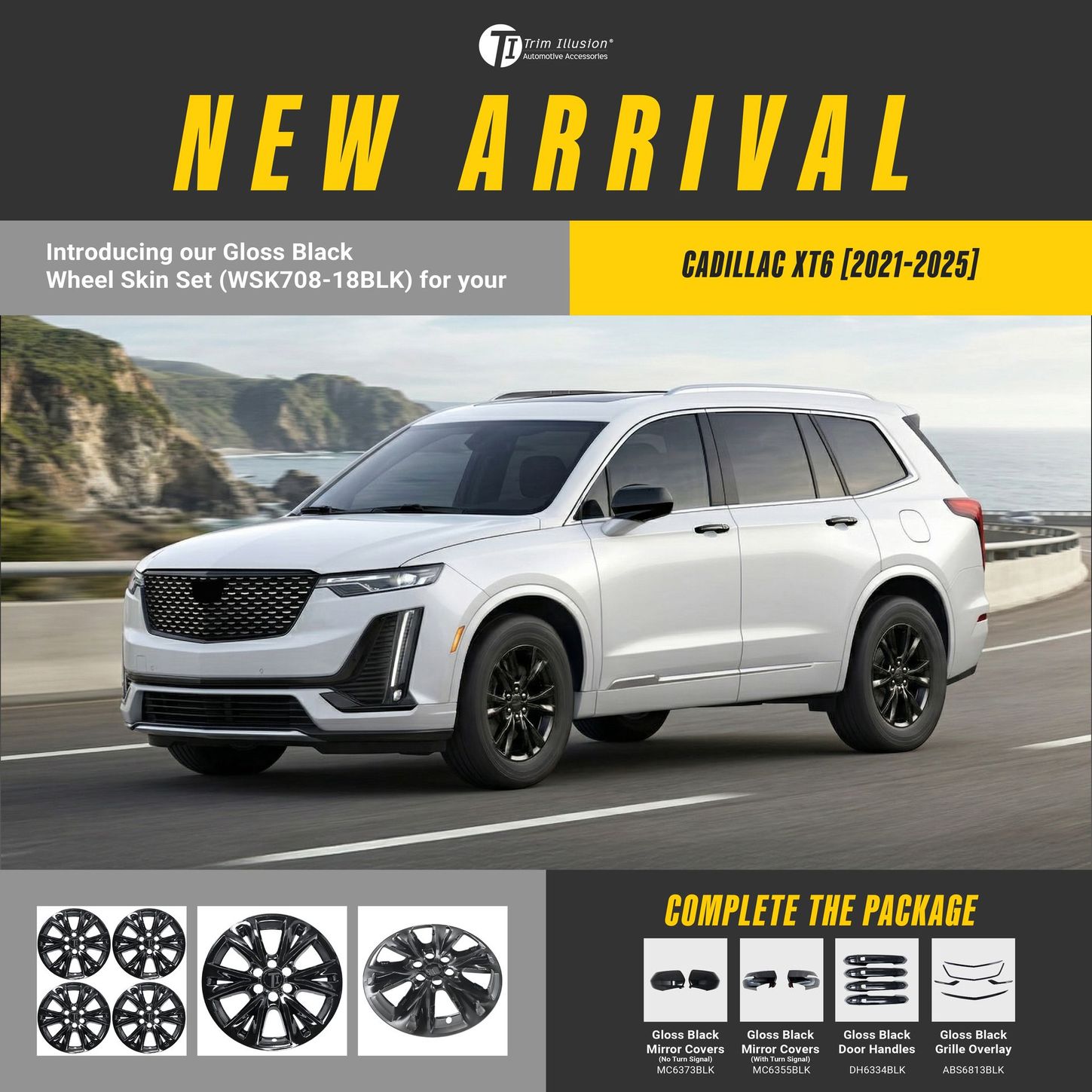 WSK708-18BLK (Cadillac XT6)