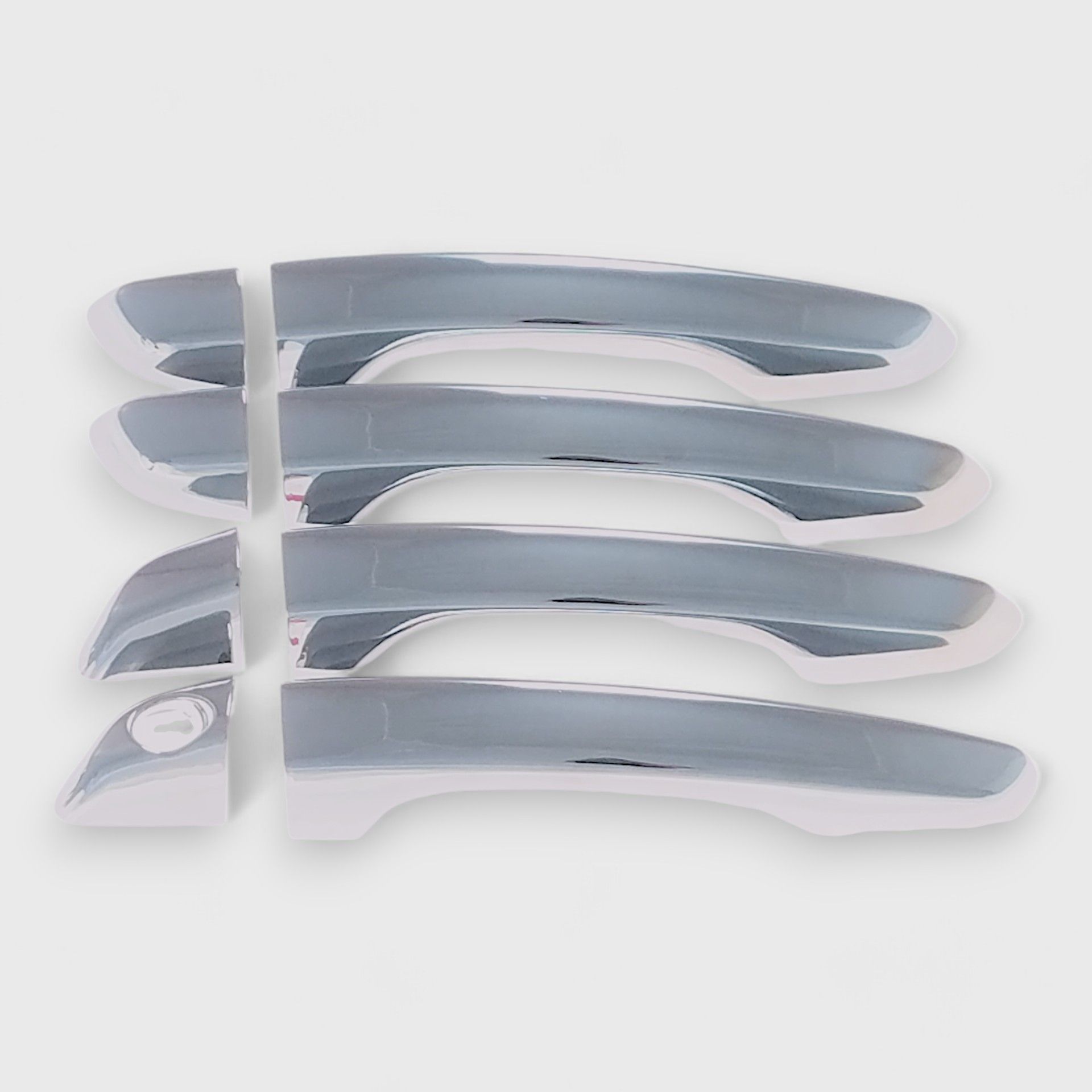 16-21 Hyundai Elantra, 18-22 Hyundai Accent No Smart Key 8 Piece Chrome Snap-on W/Tape Patented Door Handle Cover