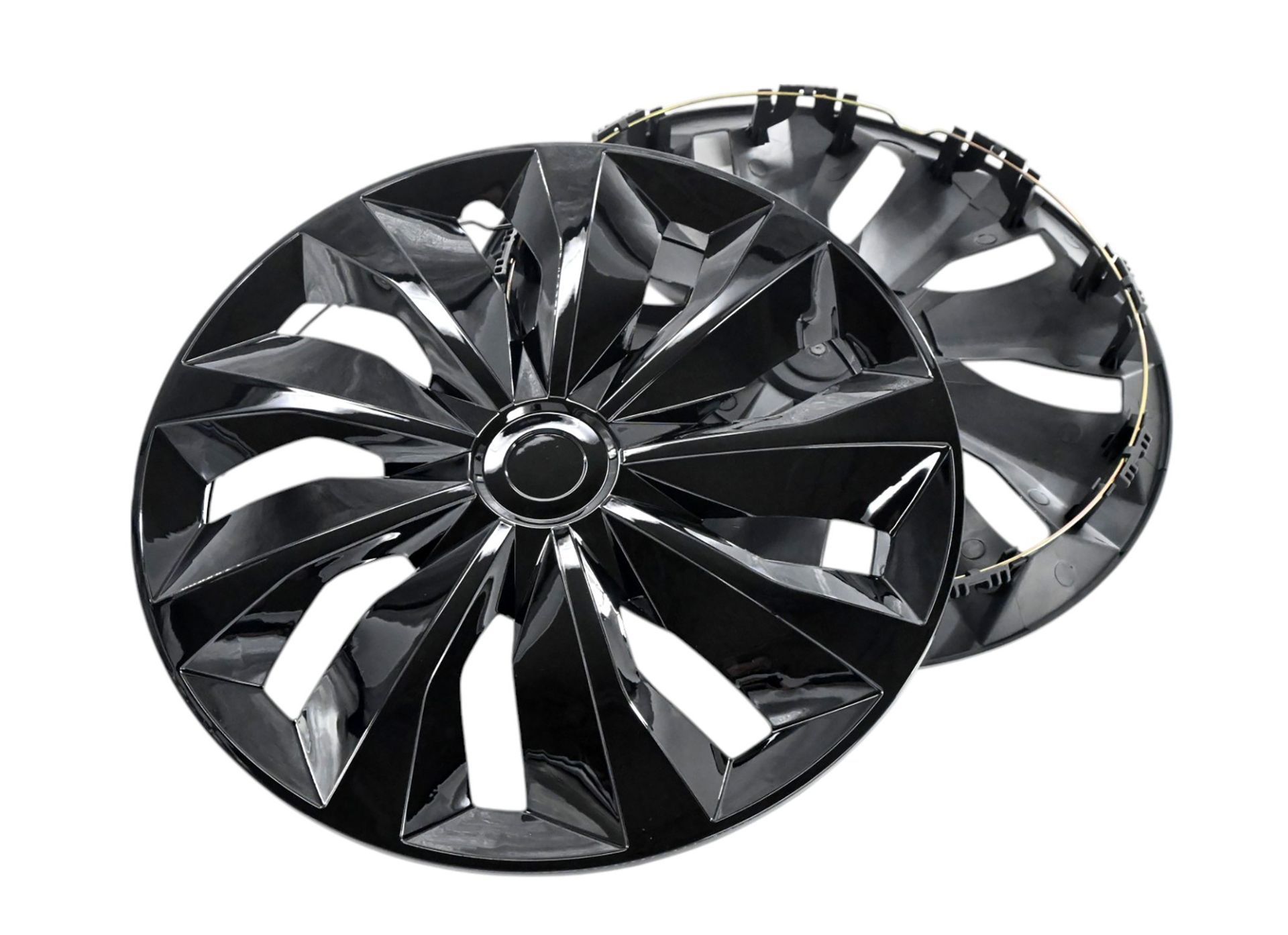 4 Piece Gloss Black Patented Snap-on Wheel Cover