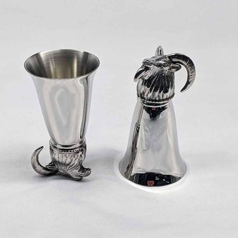 English Pewter Horse Head Jigger 2oz