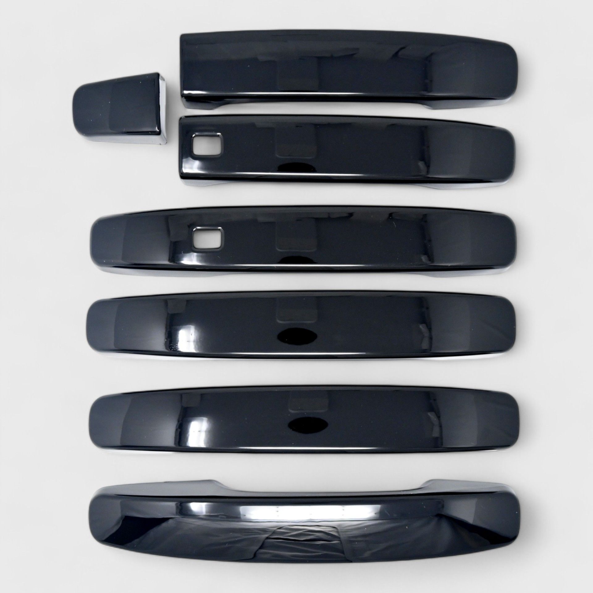 20-25 Kia Soul, 20-23 Kia Soul EV W/ or W/O Smart Key 7 Piece Gloss Black Snap-on W/Tape Patented Door Handle Cover