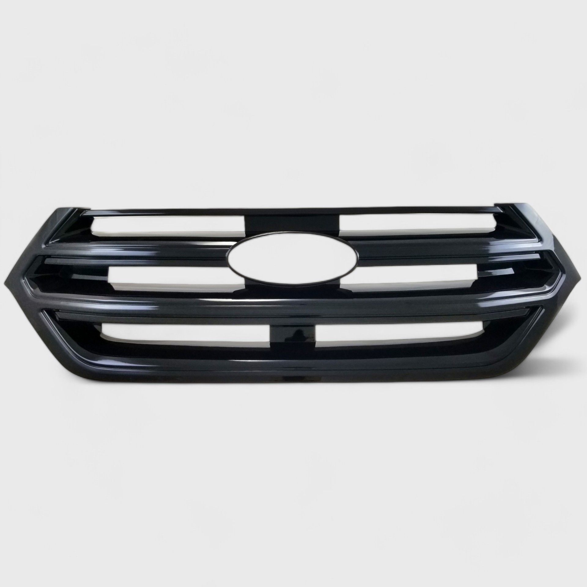 15-18 Ford Edge Does not fit grille with Camera 1 Piece Gloss Black Tape-on Grille Overlay