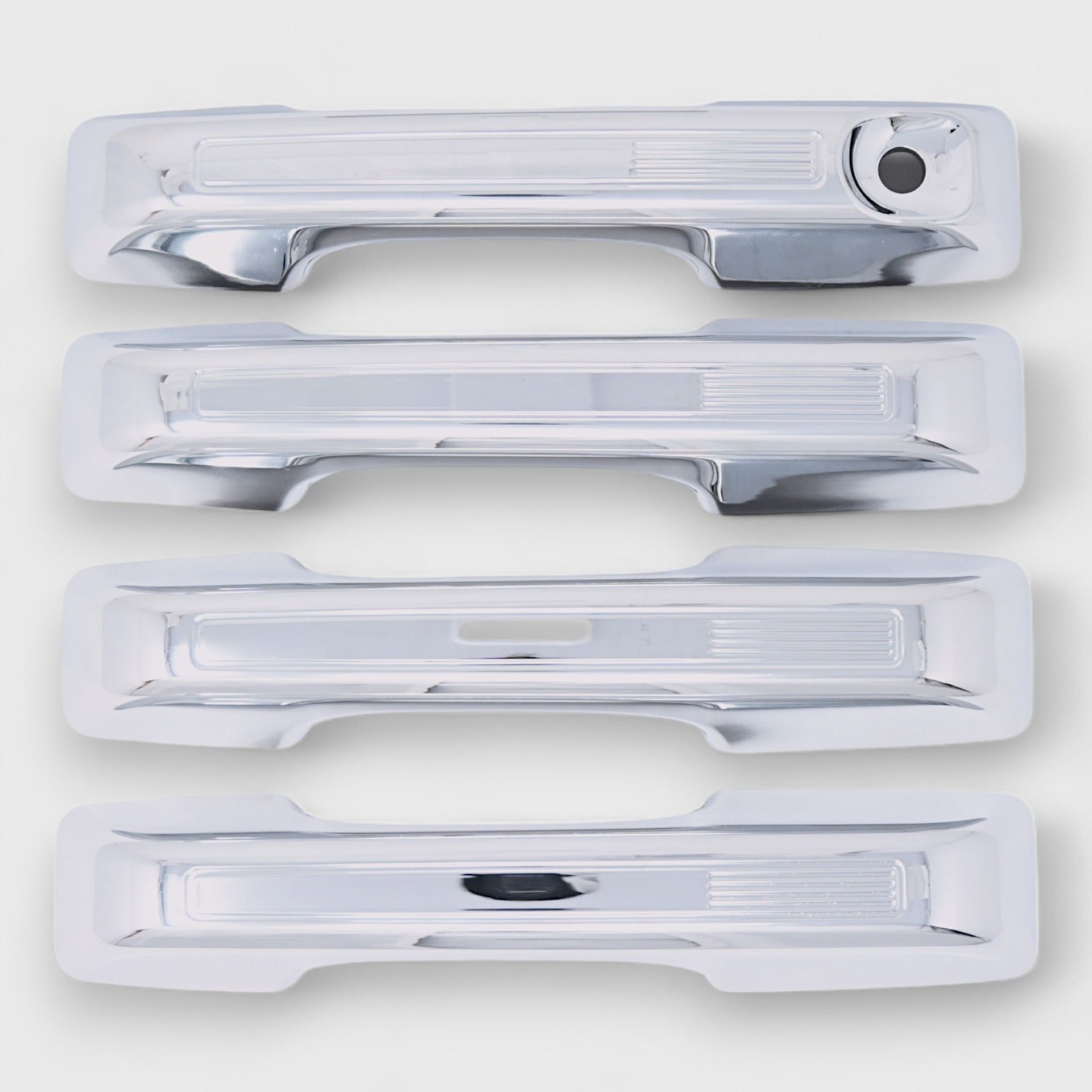 21-25 Ford Bronco Sport, 22-24 Ford Maverick No Smart Key 4 Piece Chrome Snap-on W/Tape Patented Door Handle Cover